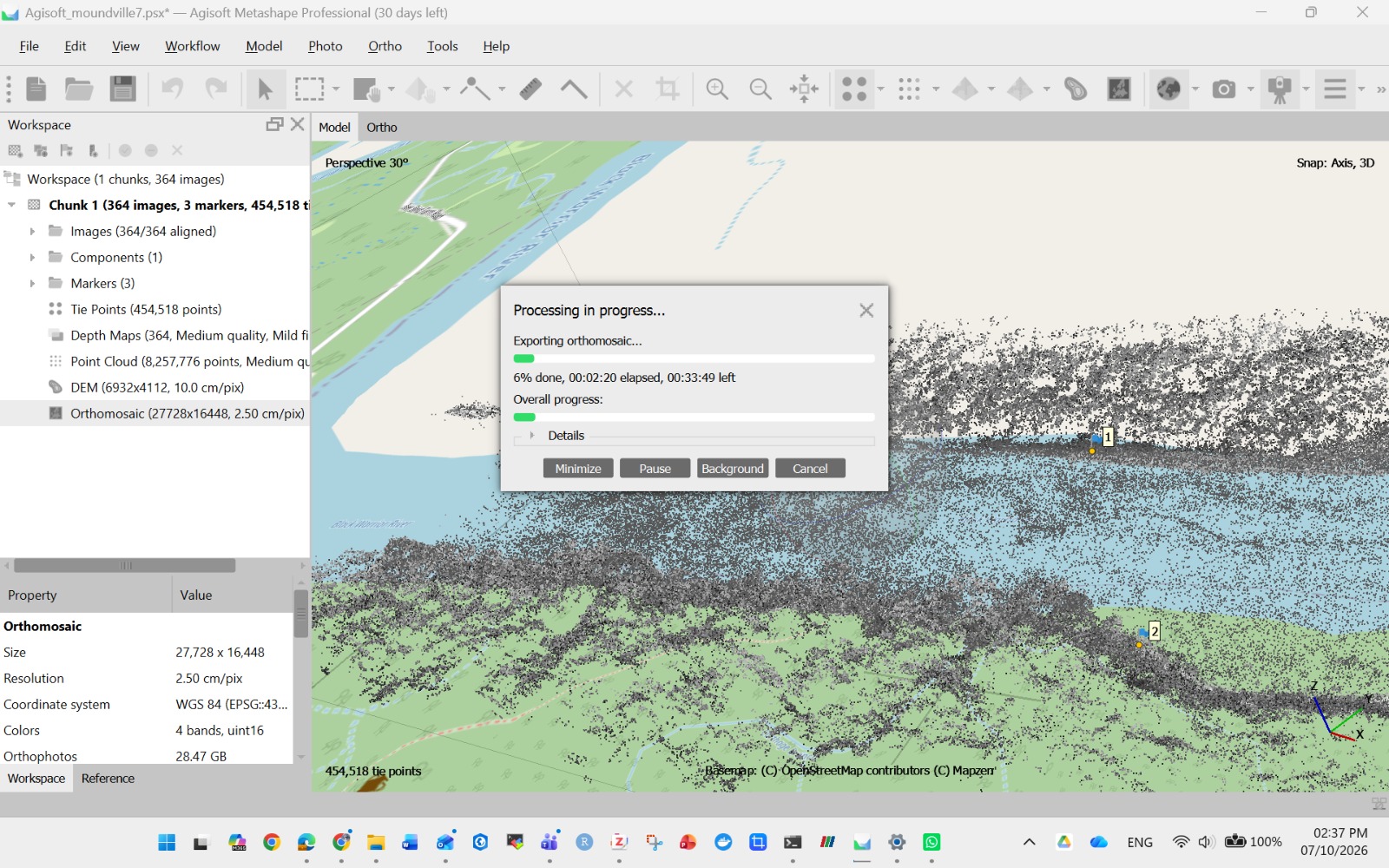 Agisoft Metashape processing